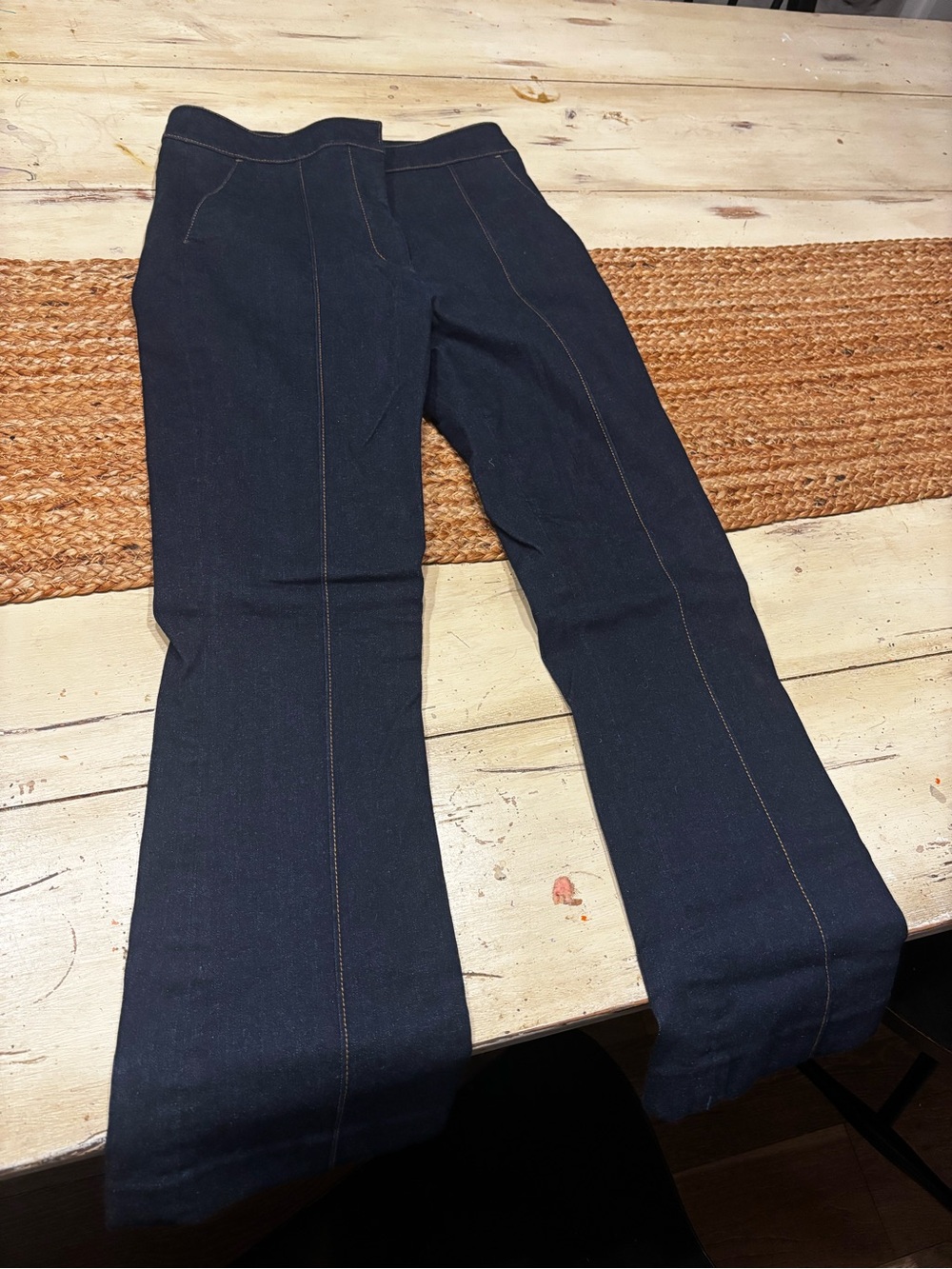 Dark Indigo Women's Jeans with Contrast Stitching